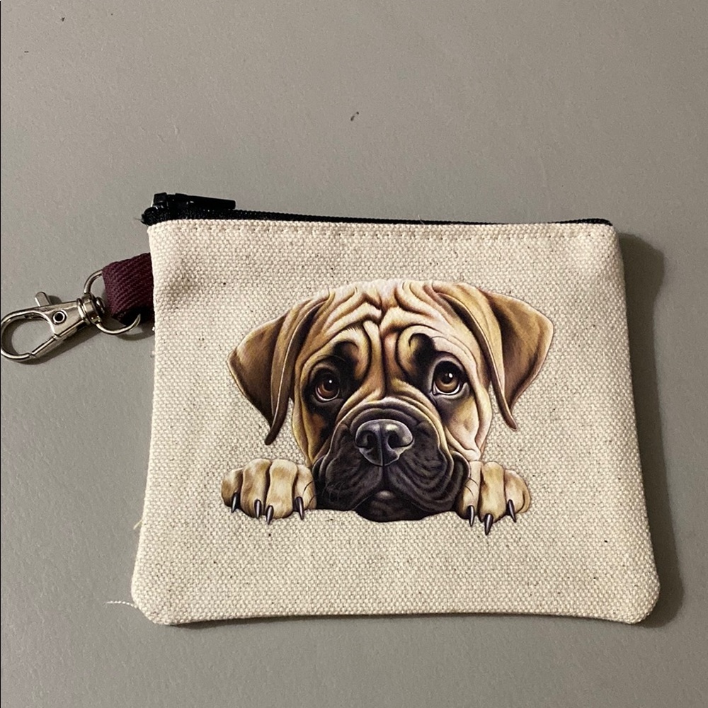 zippered  Coin accessory Pouch with Dog pick one - Picture 9 of 13